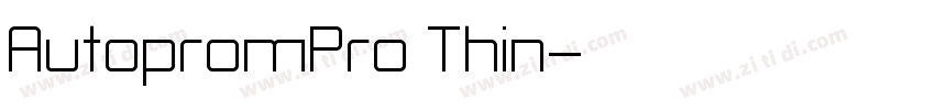 AutopromPro Thin字体转换 AutopromPro Thin字体转换